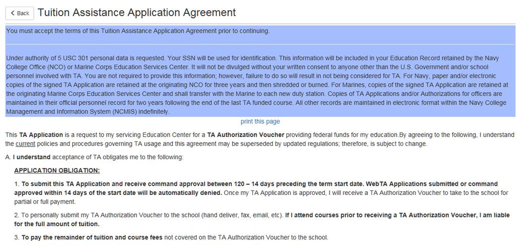Read the TA Application Agreement Read the TA Application Agreement carefully, and keep a copy