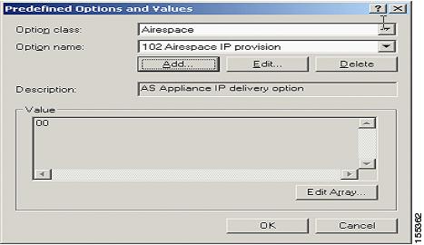 Appendix E: Configuring Vendor-Specific DHCP Options (Option 43) in the Windows 2000 and 2003 DHCP Server Now click OK at the bottom of the Predefined Options and Values box.