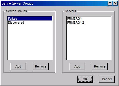 Integrated Mirroring SAS User's Guide 5.3 Server group and server settings The [Server Group Setting] window automatically opens when the GAM Client is started for the first time.