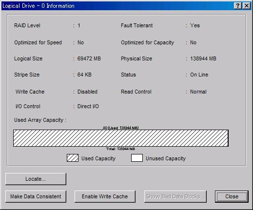 Chapter 5 Using GAM 5.4.4 Viewing Logical Drive Information Using Controller View, you can view detailed information about the defined logical drives.