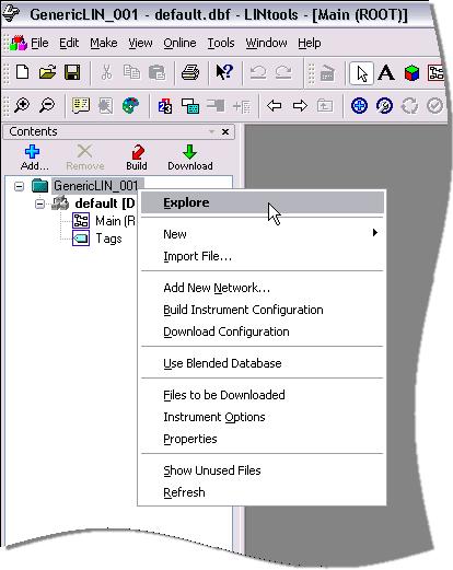 Importing Existing Strategies Into The Galaxy 3. In LINtools, right-click on the root of the folder tree in the Contents window, and select Explore.