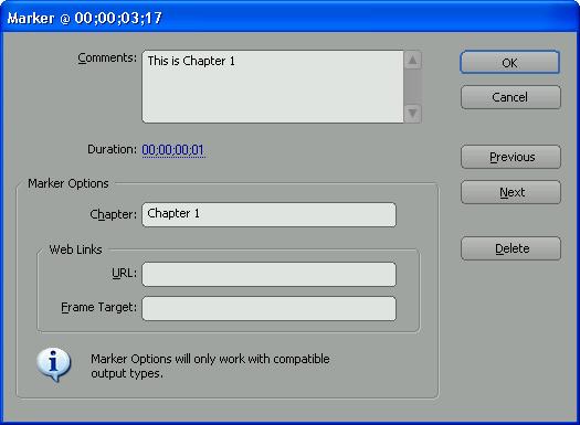Setting chapter and subtitle markers 4 Setting chapter and subtitle markers You can set subtitle and chapter markers in the Adobe Premiere project which will then be transferred to the MPEG-4 output