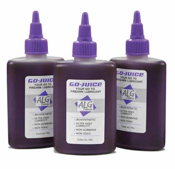 ALG GO-JUICE Engineered specifically for the total-loss, boundary lubrication system that is characteristic of all firearms, ALG Go-Juice (GJ) possesses unique properties that will keep your weapon