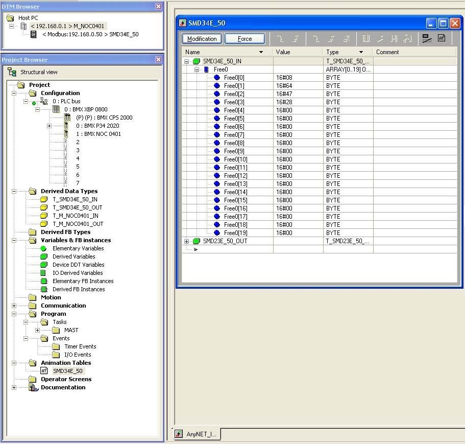 MODBUS TCP CONFIGURATION SMD34E2 User Manual 6.6 Sample Modbus Configuration (continued) 6.6.5 View the Network Data (continued) Figure T6.