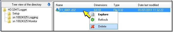 EXPORTING DATA The displayed data can be exported in Excel format by selecting, in the upper side of the window, the second icon from the left.