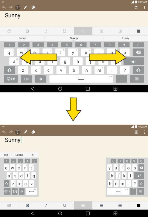 To change the keyboard height: Adjust height of keyboard to show more of the screen and to