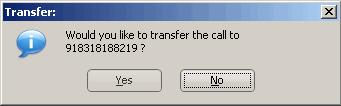 Dialing While connected to a call, in the dialing field enter the target number you want to transfer to, then click the Transfer button.
