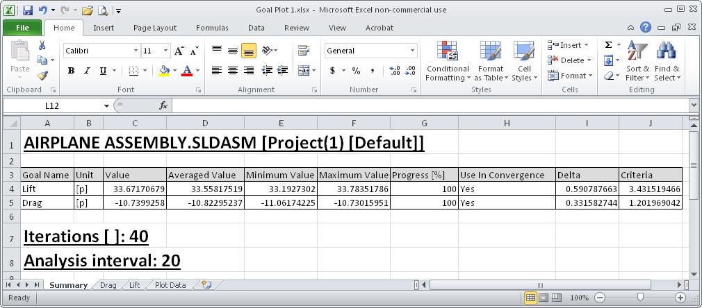 26 check All under Options click Export to Excel An Excel file is opened. Note the Lift, Fig. 27.