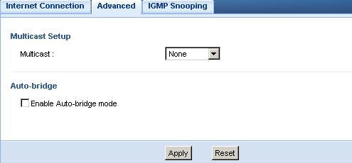 Chapter 12 WAN To change your NBG-419N s advanced WAN settings, click Network > WAN > Advanced. The screen appears as shown.