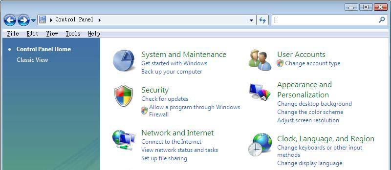 screens from Windows Vista Professional.