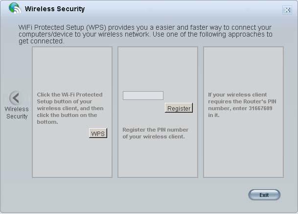 Chapter 6 Easy Mode 6.6.7 WPS Use this screen to add a wireless station to the network using WPS. Click WPS in the Wireless Security to open the following screen.