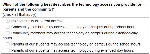 24. 2015 Technology Resource Inventory User Guide School Instructions Check all that apply for which best describes the access to technology that the school provides to the parents of enrolled