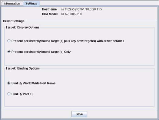 6 Getting tarted pecifying the HBA Driver ettings To set the HBA driver parameters: 1. In the ANsurfer FC HBA Manager main window HBA tree, select the HBA. 2.