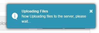 click the Upload button to begin the file submission