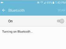 device with the CL1 before use. 1. Locate Settings in your mobile device, then Bluetooth.