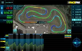 is in use on the kart, all on track data is automatically streamed real time to the user s account.