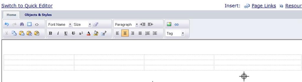 6. EDIT OPTIONS (2 ND TAB) WORKING WITH TABLES Tables are optional but a a good choice for