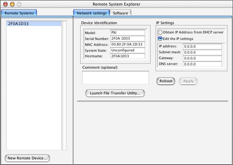 Remote System Explorer application located in the Applications» National Instruments»Shared»Remote System Explorer directory to launch the Remote System Explorer. Figure 1.