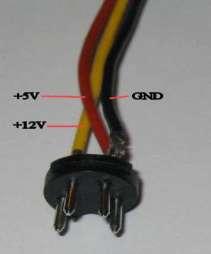 You need: 1 x 4 pin DIN plug 3 lengths of 18 AWG wire A simple and cheap solution for the 18AWG wire is to take it from a PC