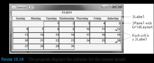 Assignment (Display a calendar) Write a program that displays the calendar for the