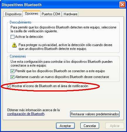10. It is recommended to check the Show the Bluetooth icon in the