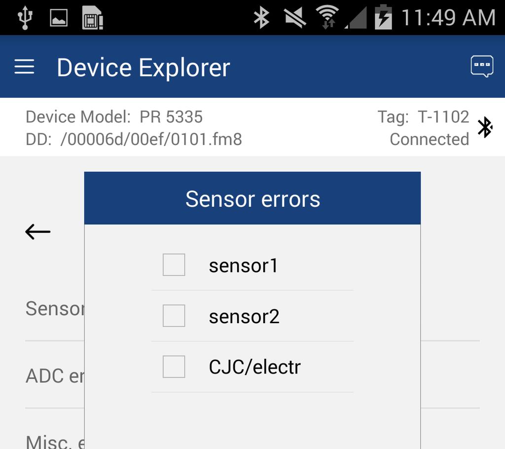 4 Click the Back hardware button to close the Device Status window. Or you can press the soft key. 6.5 
