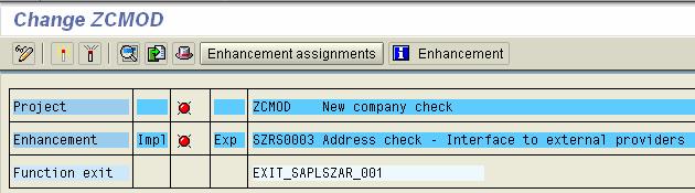 This is indicated by the red Activation icons, which turn green when active. Double click the EXIT_SAPLSZAR_00 entry.
