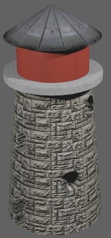 Applying Textures- Landscape & Lighthouse Here's the final result of my texturing.