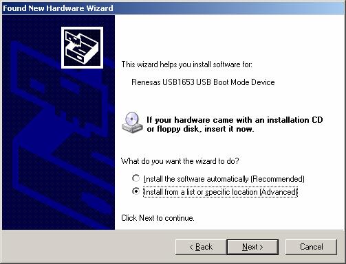 Action: Install the correct driver in the following steps (Windows XP is used in this example).