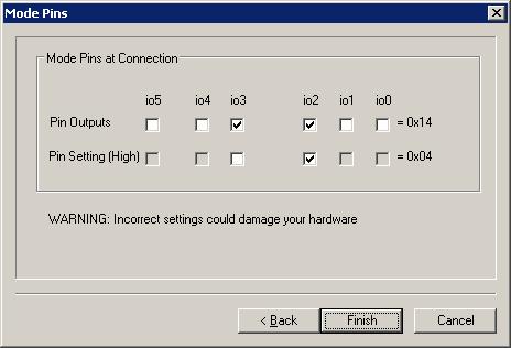 Clicking the Cancel or the X button returns you to the [Project Settings] dialog box.