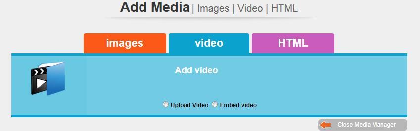 Adding videos is similar to adding images.