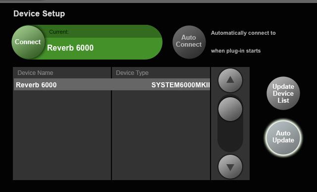 Interface and feature reference System 6000 MKII setup page To access the System 6000 MKII setup page, click the small illustration representing the TC Icon in the upper left corner of the plug-in