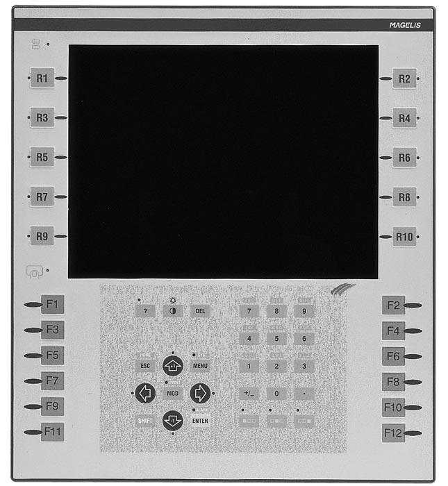 Magelis terminals with graphic screen page 20 page 21 Dimensions : page 31 Description Front panel of XBT-F01/F02 keypad terminals XBT-F01/F02 keypad terminals comprise on the front panel : 3 2 4 1 2