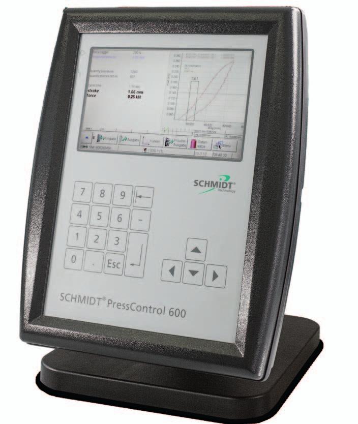 PressControl 600 with integrated PLC and Process Data Management The PressControl 600 with integrated PLC and process data management is made for intelligent process control of force / stroke