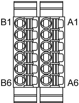HMISCU B5 (type DIO and AIO) The table shows the group and the signal name of the terminal blocks: Pin Arrangement Group Pin Signal Name Group Pin Signal Name 1