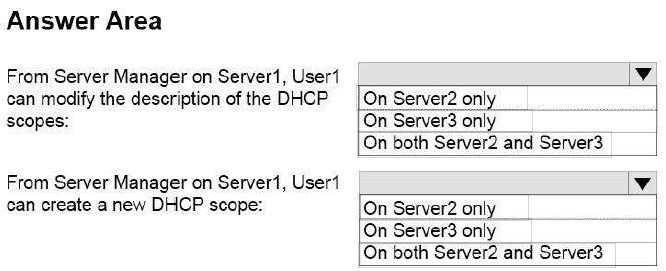 Correct Answer: /Reference: QUESTION 17 You have two Hyper-V hosts named Server1 and Server2