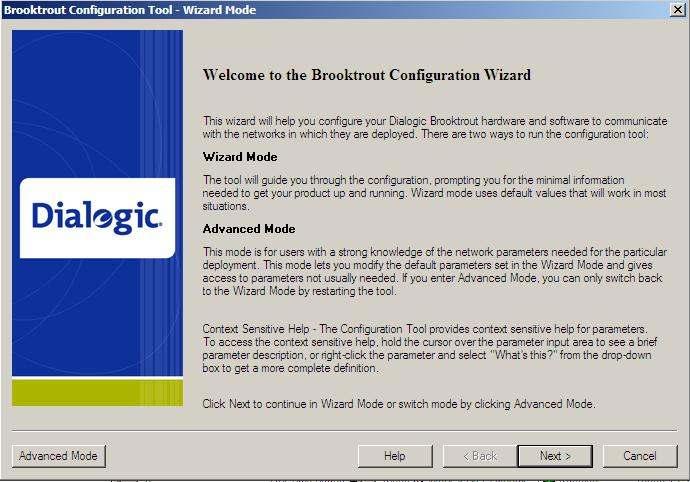 4. Brooktrout Configuration Tool The Brooktroute Configuration Tool Wizard