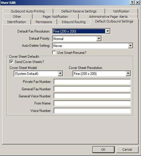 15. Configure Users Outbound Settings The Default Outbound Settings tab configures