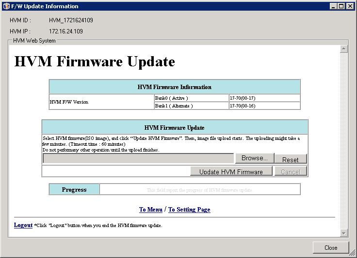Notes on Firmware Update by Using HVM Navigator This section describes the notes on HVM Firmware update by using HVM Navigator.