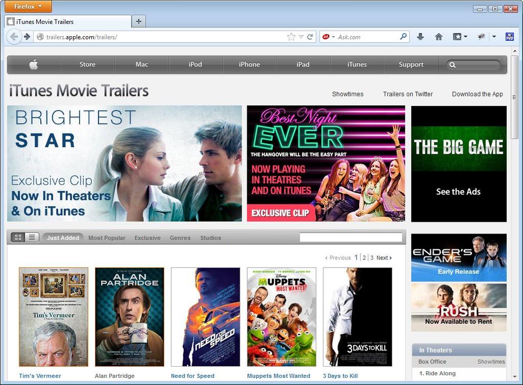 5-18 Internet Business Associate 7. Close Firefox. Figure 5-9: itunes Movie Trailers QuickTime movies Windows Media Player is installed by default during the Windows operating system installation.