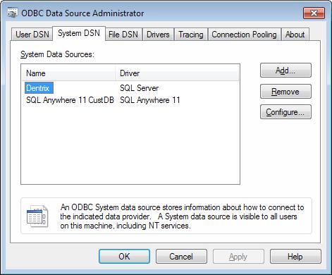 Setting up the ODBC If you use the HL7 interface to connect your medical software to Dentrix Enterprise, this feature may require that an SQL link be set up in the ODBC.
