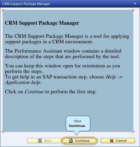 SAP CRM, and click Continue. D&B360 DUN & BRADSTREET, INC.