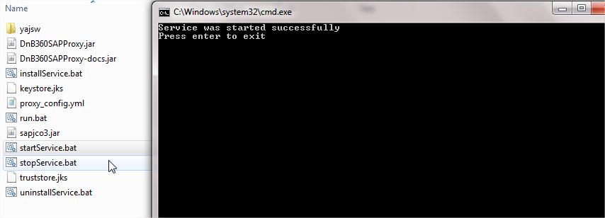 After installing the proxy as a service, it will start automatically at system startup, but you can run the startservice.