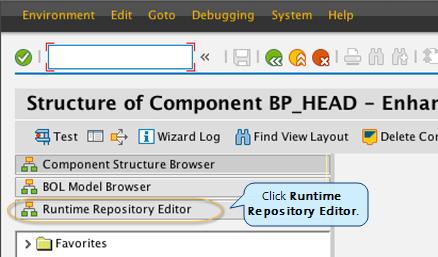 6. In the Query window, click Yes. 7. On the Input of Runtime Repository Storage Location window, click the check mark. Adapting BP_HEAD Runtime Repository 1.