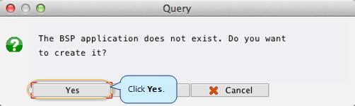 On the Query window, click Yes. 7.