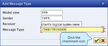 In the Receiver field, type your Client's logical system name. d. Click the check mark icon. 9.