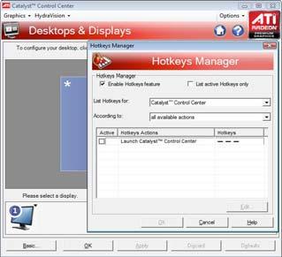 ATI Catalyst Control Center Advanced View The Advanced page allows you to configure all of the many available settings of your ATI graphics