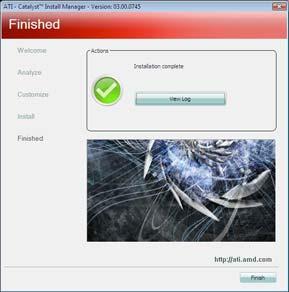 Step 6: Click the Finish button to restart