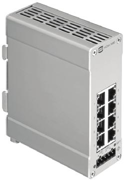 over RJ45 ports or SFP modules on lowest area. Degree of protection, mechanical stability and the comprehensive management software provide for high operation safety and meet highest demands.
