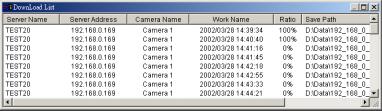 Chapter 5 Remote PlayBack System Download History The Download History displays the current download status of your RPB workstation.